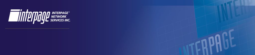 Interpage blue banner for the Free Test Fax Service